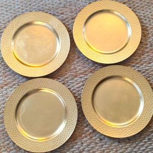 Brushed Gold Chargers Set of 4
